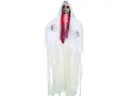 Hanging Ghost Doll With Lighting Halloween Prop Animated Haunted House LED White