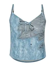 Diesel X Savage X Fenty Lace Detailed Top 4XL,XXL,XXXL Blue
