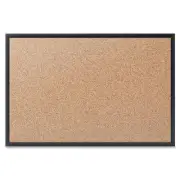 Quartet Bulletin Board - 24" Height X 36" Width - Natural Cork Surface - Black