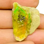 32.85 Cts Natural Ethiopian Opal Rough 31x23mm Huge Untreated Loose Gemstone