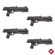 Set of 4 Black DC-15S Custom Star Wars Clone Trooper Minifigure Blaster Weapon