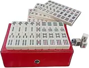 Mahjong Tiles Mini Mahjong Set Traditional Chinese Majhong Game Family Game Mahjong Set for Leisure Travel Party Home Chinese Mahjong