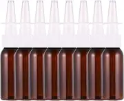 Travel Spray Bottle Glass Spray Bottles 8pcs Nasal Spray Bottle Refillable Mist Sprayers Atomizers Small Empty Nasal Sprayer Container 30ml Brown Glass Spray Bottle Travel Spray Bottles