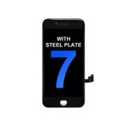 Aftermarket LCD Screen with Steel Plate for iPhone 7 - Black with Tool Kit