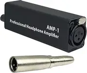 Lossless Audio in-Ear Monitor Amplifier Portable AMP-1 Headphone Amp Converter XLR to 3.5MM Volume Adjustment for Singer