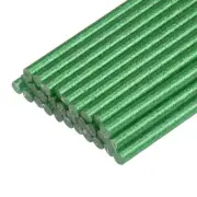Mini Hot Glue Gun Sticks 4-inch x 0.27-inch for Glue Guns, Glitter Green 30pcs