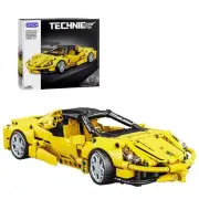 Technic Super Sports Car Building Kit, Pull Back Race Car Toy, Collectible Mo...