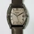 Fossil Wallace Women's 30mm Gray Leather Quartz Watch ES3128 Crystal