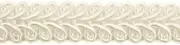 Decorative Border, 1 cm Wide, Cream White, lace, Brocade, Furniture Trim, Fringe for Curtains, Furniture, Costumes (2 metres)