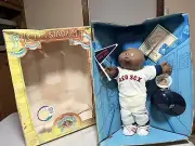 New 1986 Boston Red Sox Bald African American Cabbage Patch Kid Doll Box Damaged