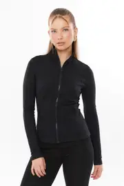 [Supré] Supré - Tammy Active Zip Through Jacket - Black S BLACK