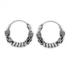 Spiral Wrap Design Bali Hoop Earrings 925 Sterling Silver, 12MM