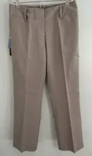 Adidas Golf Pants Womens 6 Tan Brown Flare Climalite Performance New Size 6