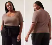 NWT *Athleta Women's Outbound Scoop Tee** Plus Size 3X** Rustic Beige