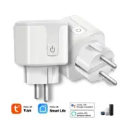 16A EU Tuya Wifi Smart Plug Smart Socket Power Monitoring Timing Function Works