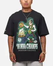 [MITCHELL & NESS] Mitchell & Ness Boston Celtics '08 Nba Champs T-shirt Faded Black - Size S S Faded Black