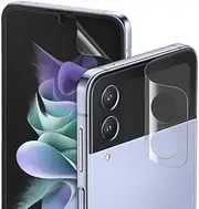 DIACUBE [3+3 Pack] for Samsung Galaxy Z Flip 3 5G EPU+TPU Screen Protector, 3 Pack HD Full Covered Inside + 3 Pack Outer Film, Full Glue, High Clarity, Self-Healing, Bubble-Free, Easy Installation