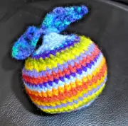 HANDMADE COLORFUL WOOL CROCHETED APPLE ONE OF A KIND DIRECTLY FROM ARTIST GIFT