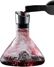Wine Decanter with Aerator Crystal Glass Red Wine Decanter Featuring Waterfall Design Large Capacity 1500ml Wine Filter Essential for Wine Lovers Elegant Home Use Aerating Wine
