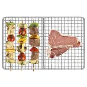 Titanium Grill Plate Ultralight Barbecue Rack BBQ Wire Mesh Baking Roasting Cooling Net Plate for Ou