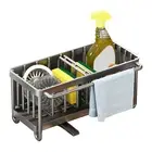 Storage Rack Neat Kitchen Sink Organizer Caddy Sponge Holder with Auto Draining