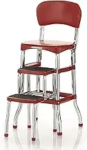 Cosco Retro Counter Chair/Step Stool, Red
