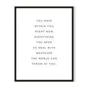Within You Framed Printed Wall Art - Black