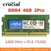 CRUCIAL DDR4 2x4GB 8GB 2400 PC4-19200 Laptop Notebook Memory RAM SODIMM 2Pcs 4GB