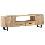 "TV Cabinet 63""x11.8""x17.7"" Solid Mango Wood"