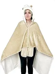 Cozy Wearable Animal Hoodie Blanket Made of the Softest Fleece for Men, Women, Children, Tan