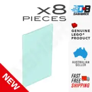 8 x Genuine LEGO® Glass for Window Frame 1x4x6, Blue [57895 35294 35295 60803]