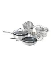 [The Cooks Collective] Essentials Non-Stick Stainless Steel Cook 7 Piece Set in Silver