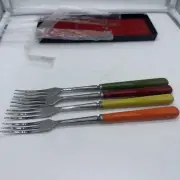MCM Bakelight Fondue Forks Set Of 4 In Original Box Stainless Steel Japan