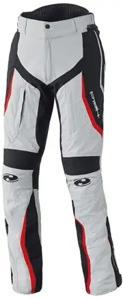 Held Link Ladies Motocycle Textile Trousers, grey-red, Size L for Women Grey Red