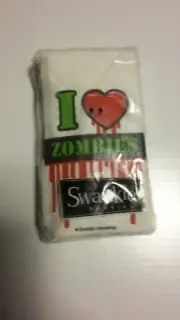 Creative Converting Swankies I Love Zombies Decorative Pocket Tissue..New