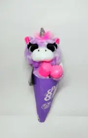 Zuru Coco Cones Plush Ziggy Unicorn Purple Neon Collection - Brand New