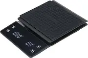 0.3g~3000g High Precision Digital Scale with Surface Electronic Scale Display with Backlight Portable Kitchen Scale Baking Scale Coffee Scale Black One Size