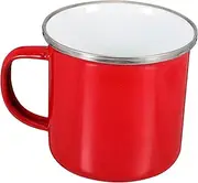 KICHOUSE Enamel Coffee Cup with Handle Retro Enamel Mug for Hot Drinks for Camping Office Home and Travel Excellent Heat Retention and Versatile Design