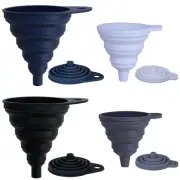 KongNai Funnels for Kitchen Use Set of 4, Silicone Collapsible Filling Bottles,
