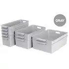 Pantry Organization and Storage Containers Storage Baskets L2p+M3p+S5p Gray