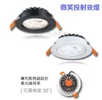 在飛比找Yahoo!奇摩拍賣優惠-【Alex】舞光 LED 8W 微笑投射崁燈 崁孔9Cm 嵌