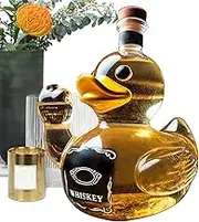 Animal Whiskey Bottles -Whiskey Decanter and 2.0 Oz Glasses Set | Cool Stuff | Glass Animal Shape Container | Prank Duck Bottle Decoration for Bedroom Living Room Cabin