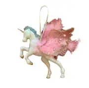 Unicorn Ornament / Cake Topper Fairytale Fairy Horse Birthday Pink Christmas Gif