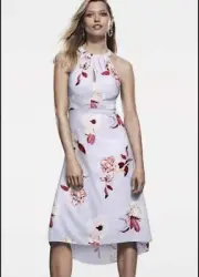 portmans signature lilac with flowers dress