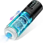 Automatic Male Masturbator Penis Pump, Male Sex Toys Penis Pump with 9 Sucking & Thrusting & Rotating Modes, 3D Realistic Textured Adult Toys Sex Toy Machine, Blowjob Pocket Pussy Stroker