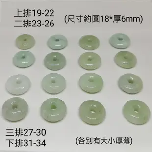 翡翠平安扣玉佩天然A貨扣吊墜緬甸玉掛件H2A19B組