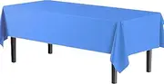 EZONEDEAL Rectangle Wedding Party Tablecover Table Cover Cloth Tablecloth Plastic Tablecloth Birthday Reusable for Dining Table, Buffet Parties and Camping (Blue)