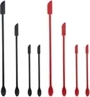 8 Pieces Mini Silicone Spatula Set, Small Rubber Spatula for Makeup, Thin Jar Sc