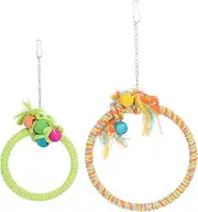 HAPINARY Parrot Swing Toys Pet Bird Chewing Toys Bird Parrot Swing Set for Cockatiel