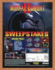 Mortal Kombat II SNES Original 1993 Ad - Video Game Sweepstakes Promo